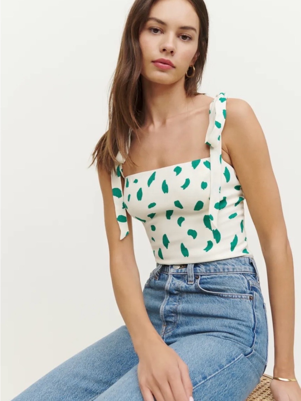 Reformation Ellora Top Ivory - Size 4 - Picture 4 of 4